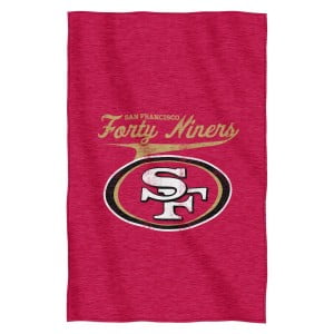 San Francisco 49ers 54"x84"Sweatshirt Blanket - Script Design