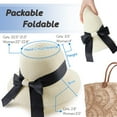 thumbnail image 6 of Women,Little Girls Straw Sun Hat Summer Beach Cap Foldable Visor Floppy Hats Wide Brim with Bowknot, 6 of 6