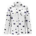 thumbnail image 4 of Jxximdong Button Up Shirts Women Women's Long Sleeved Printed Button Down Shirt White Spring Tops XXL, 4 of 5