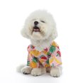 thumbnail image 3 of CSChome Dog Shirt Dog Shirt Lapel Collar Soft Comfortable Button Closure Cherry Pattern Summer Pullover Daily Wear, 3 of 7