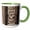Green/White, variant on 3drose, Africa, Tanzania, Zanzibar, Stone Town. Elephant Spike on Stone Door., 11oz Two-tone Green Mug