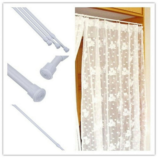 SAYOO Extendable Telescopic Spring Loaded Net Voile Tension Curtain