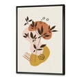 thumbnail image 3 of Designart 'Minimalist Shapes With Ancient Plant II' Modern Framed Canvas Wall Art Print, 3 of 5
