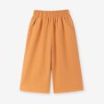 thumbnail image 3 of Lmnyox Girl's Wide Leg Pants Baggy Solid Color Elastic Waist Open Bottom Pants Casual Workout Pants with Pockets, 3 of 6