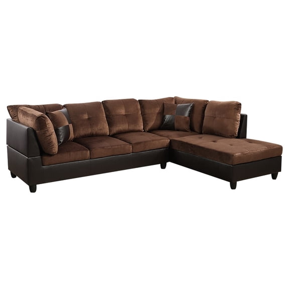 Star Home Living 2-piece Brown Left Chaise Sectional Right Facing