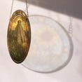 thumbnail image 4 of ChichÃ©n ItzÃ¡ Mexico Suncatcher Stained Glass Window Hanging Handmade Stained Glass Suncatchers Metal Chain Outdoor Garden Decor Gift for Women Christmas Thanksgiving, Stained, 4 of 6