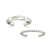 RS Pure by Ross-Simons Sterling Silver Jewelry Set: 2 Toe Rings, Women's, Adult