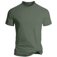 thumbnail image 2 of Tops para hombre, blusas y camisas de cuello redondo y manga corta para hombre, blusas de licra para hombre, de color liso, con cuello redondo, informales, deportivas, desmontables, con mangas cortas, 2 of 5