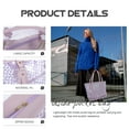 thumbnail image 5 of WAXIAYU Patterned Clear Tote Bag Zippered 2 IN 1 Beach Handbag Purple, 5 of 6