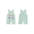 thumbnail image 2 of Aojekbee Baby Boy Easter Romper 0-18M Sleeveless Round Neck Bunny Embroidery Jumpsuit Newborn Playsuit, 2 of 9