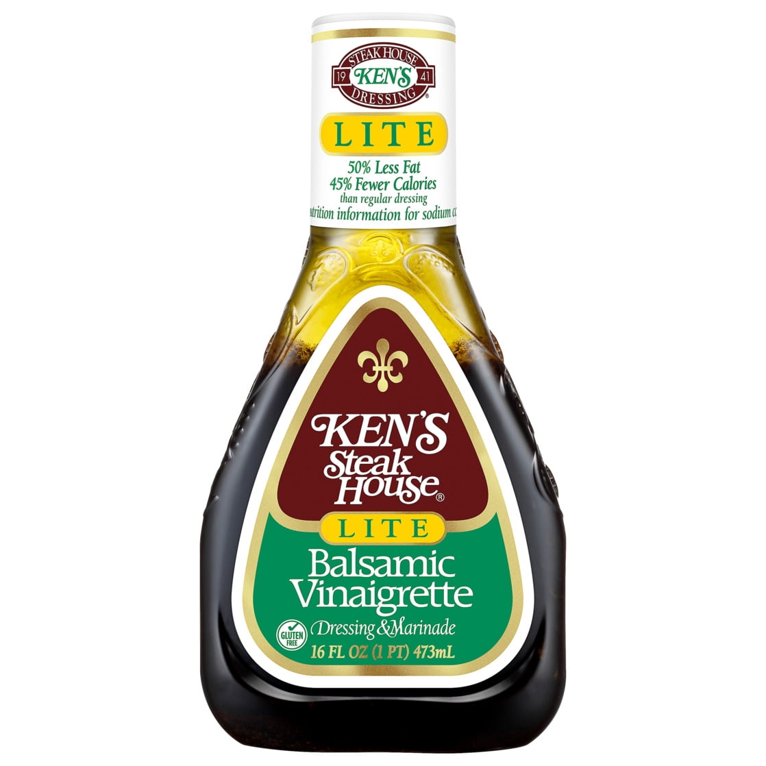 (2 pack) Ken's Steak House® Lite Balsamic Vinaigrette Salad Dressing & Marinade 16 fl oz