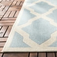 thumbnail image 4 of SAFAVIEH Beach House Loraine Trellis Indoor/Outdoor Area Rug Aqua/Cream, 4' x 6', 4 of 10