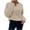 Beige, variant on Lovskoo 2024 Sweaters for Women Trendy V-Neck Long Sleeve Top Solid Pocket Sweater Beige