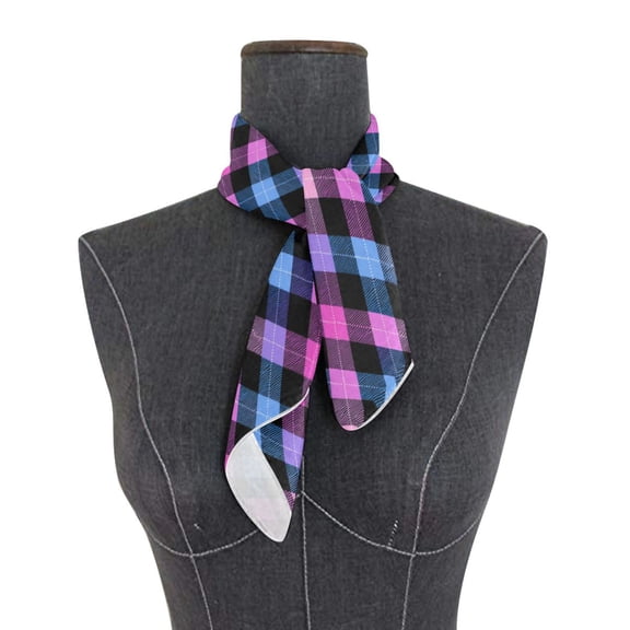 Square Scarf 24x24 Inch Pastel Gradient Diamond Plaid Silky Satin Sun Protection Neck Scarf for Women Multi-Purpose Head Wrap Bandana for Hair Bag Decoration