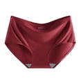 thumbnail image 2 of Women's Seamless Underwear JIANLAI High Waisted Seamless Underwear for Women Full Coverage High Rise Silky No Show Briefs Panties No Show Breathable Comfortable Panties Red, 2 of 4