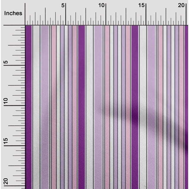 oneOone Georgette Viscose Fabric Multicolor Stripe Printed Craft Fabric BTY 42 Inch Wide