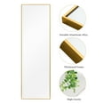 thumbnail image 4 of 51.2in. x 15.7in.Aluminum Alloy Framed Gold Full Length Mirror With Standing, 4 of 5