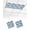 Blue, Steel-Blue, White, variant on 4 Pack Fluorescent Light Cover for Ceiling Lights, Light Blue Palm Tree Summer Magnetic Classroom Light Filters 4x2 Feet, Beach Tropical Coastal Decorative Ceiling Shade Panel for Office