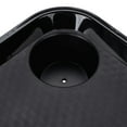 thumbnail image 4 of G.E.T. FT-20-BK Stackable Cafeteria / Fast Food Plastic Tray with Cupholders, 17" x 14", Black (Set of 12), 4 of 6