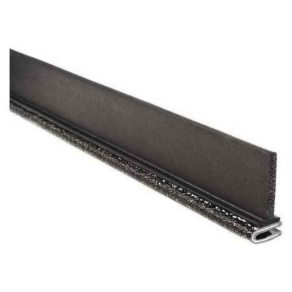 Trim-Lok Trim Seal, 25 ft L,Black, PVC, 7/32 in W 5B100B3X1/16A-25