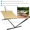thumbnail image 3 of Sunnydaze 2-Person Soft Spun Polyester Rope Hammock with Stand, 400 lb Capacity - Tan, 3 of 8