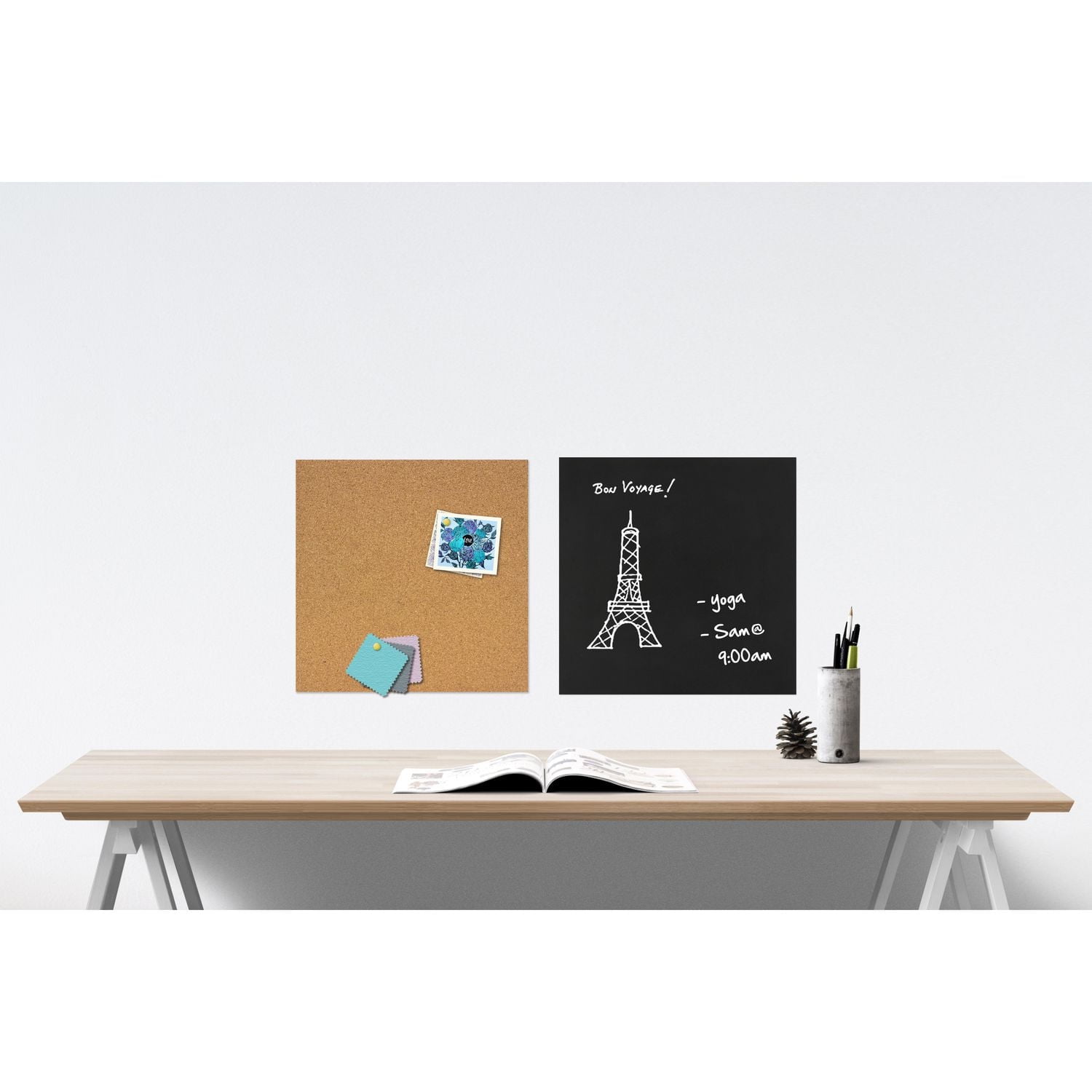 Quartet 12"x 12" Cork & Dry Erase Tile