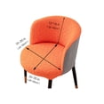 thumbnail image 3 of AIGIA Dining Chair Cover Armchair Wingback Round Curved Back Chair Cover Soft Stretch for Living Room Bedroom (1Pack), 3 of 10
