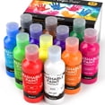 thumbnail image 1 of Set de pintura para dedos Nicpro, 12 colores, lavable para niños pequeños, 60 ml, 1 of 7