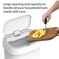 Versen 13.2 Gallons Automatic White Kitchen Trash Can, 50 Liters