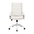 thumbnail image 4 of Zuo Director Confort Faux Cuir Chaise de Bureau en Blanc, 4 of 5