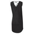 thumbnail image 4 of Women's G-III 4Her by Carl Banks Black Chicago White Sox Game Time Slub Beach V-Neck Cover-Up Dress, 4 of 4