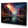 thumbnail image 2 of Designart "violet Canal Atmospheric Passage" Canals Wall Decor, 2 of 5