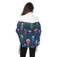 thumbnail image 4 of FORMRS Womens Scarf Winter Soft Long Big Warm Shawls Wrap Tassel Scarves, Cartoon Jellyfish Pattern, 4 of 9
