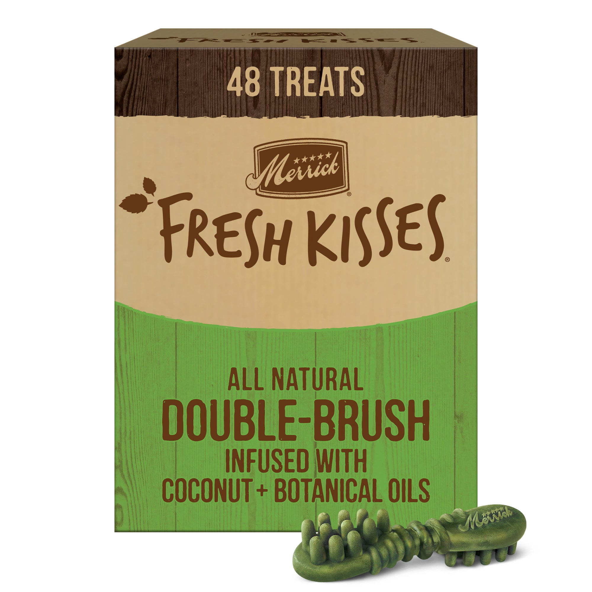 Merrick Fresh Kisses Coconut Plus Botanical Oils Recipe Dental Dog Treats for Small Breeds 15-25 lbs., 2.18 lbs., Count of 48