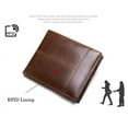 thumbnail image 5 of RFID BLOCKING Men's Bifold Leather Card Holder Wallet Convenient Purse w/ Zipper, 5 of 6