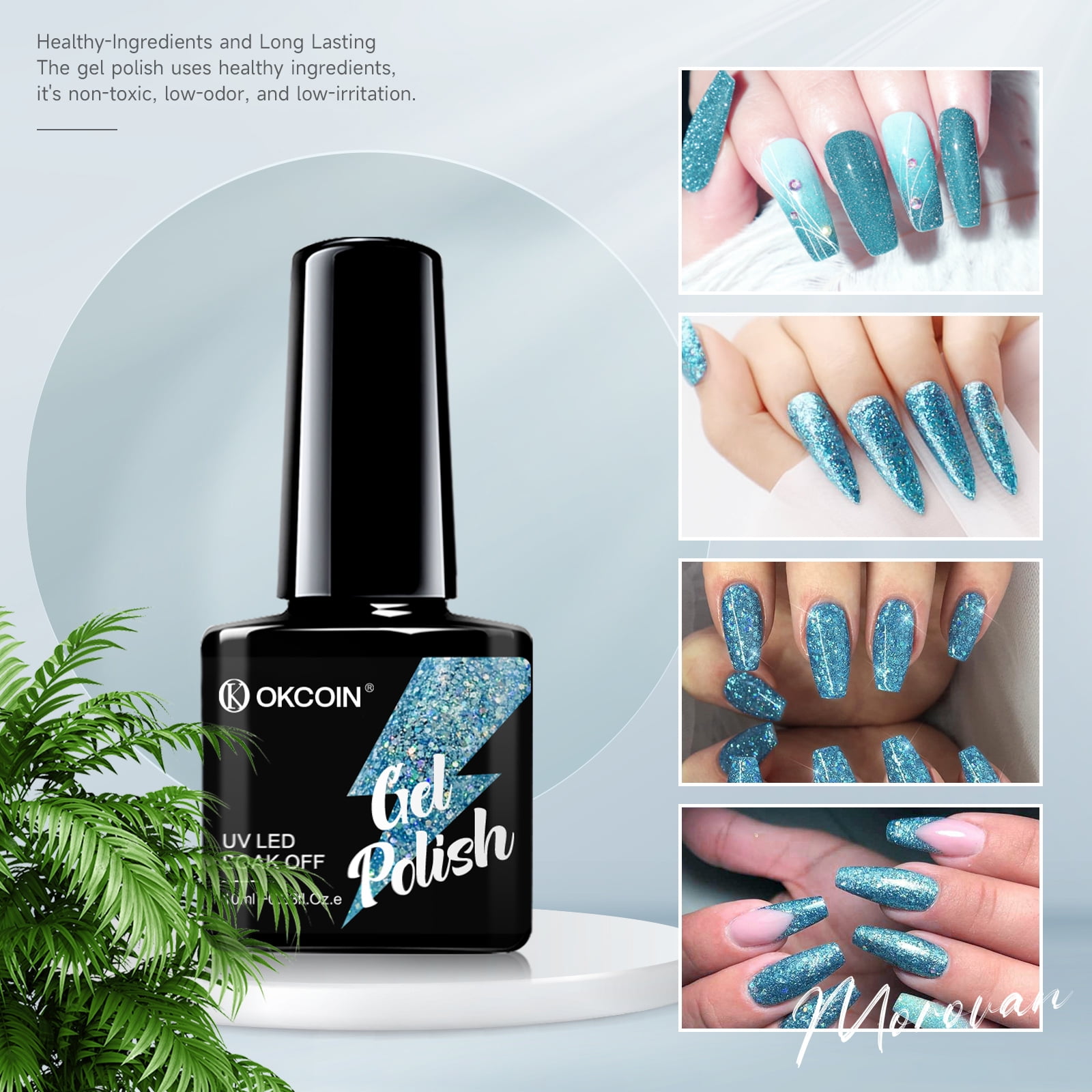 Low-Key And High-Quality Nail Enhancement Glitter Sequin Gel Nail Glue, 10ml