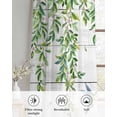thumbnail image 6 of Spring Botanical Sheer Curtains 84 Inch Length 2 Panels Set for Living Room/Bedroom, Watercolor Leaves Flowers Birds Gray Wood Kitchen Curtains Grommet Semi-Sheer Curtains Window Treatments 52"x84"x2, 6 of 7