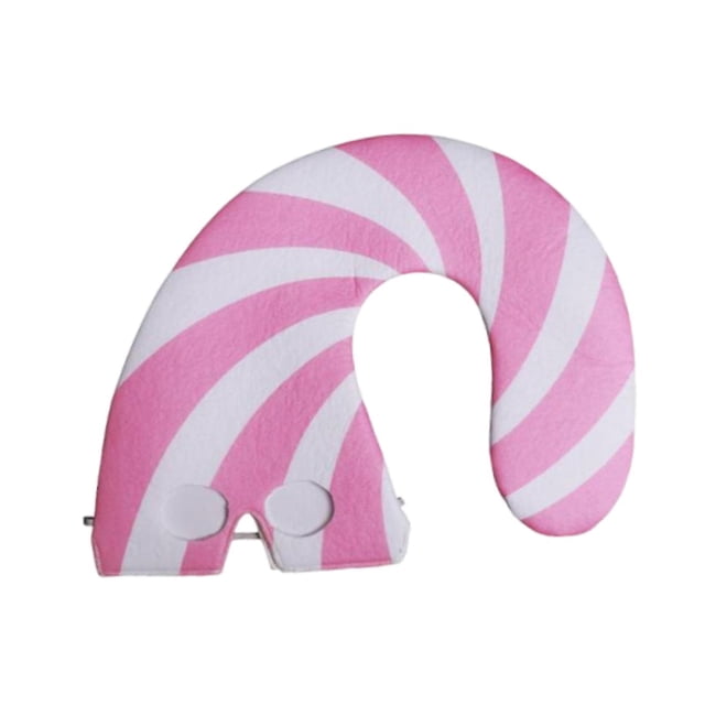 Sombrero Fiesta Navidad Accesorio Disfraz Divertido Gorro Bastón Dulce Confección Suave y Ligera Adecuado para Celebraciones Navideñas Accesorios de Rosa Blanco