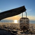 thumbnail image 4 of Key West Table Lamp, Sturdy Wicker and Iron Constructions, Loop Handle, LED Bulb, Circular, Cordless, 3 AAA Batteries (Not Included), 4 of 10