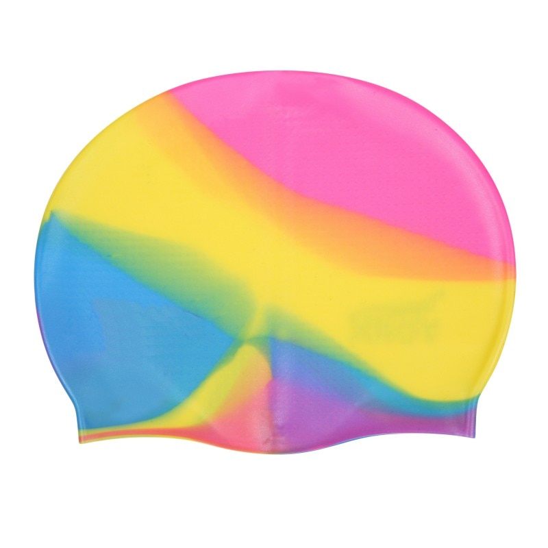Elastic Fabric Protect Ears Long Hair Swim Pool Hat Swimming Cap For Adults JT