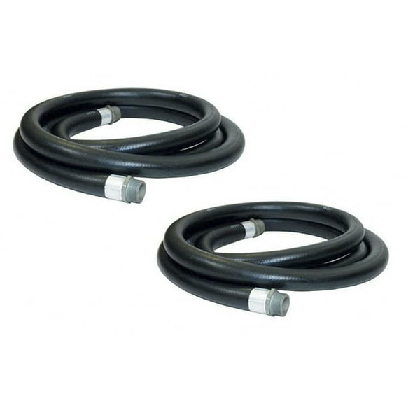 Apache 3/4" Diameter 10' Length 60 PSI Farm Fuel Transfer Hose (2 Pack)