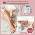 thumbnail image 3 of Akunbem Afeitadora eléctrica para mujeres para piernas, bikini, maquinillas de afeitar eléctricas para mujeres, axilas, pelos públicos, afeitadora recargable para mujeres, uso en seco y húmedo, sin do, 3 of 5