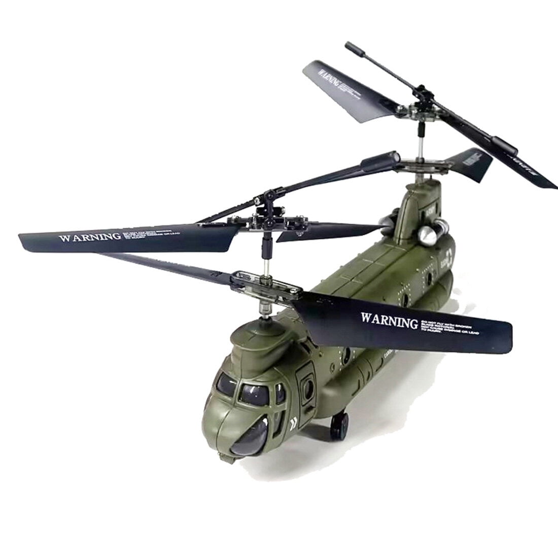 S026H RC Transport Helicopter Model, 2.4GHz 3CH Dual-Rotor Aircraft with Gyro Stabilizer & One-Key Functions, RTF Army Green Military Model for RC Hobbyists