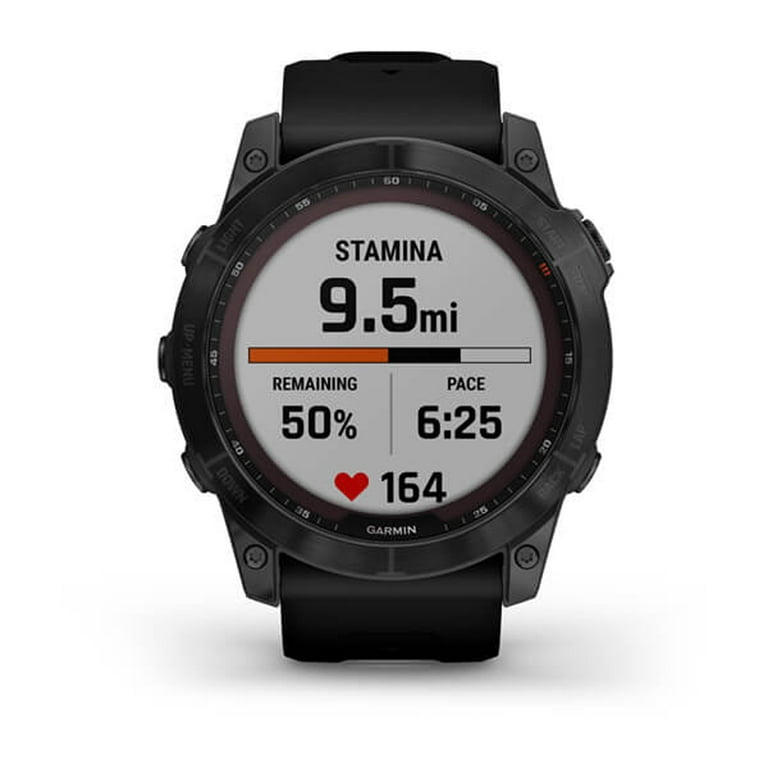 Garmin 010-02541-22 Fenix 7X Sapphire Solar Smartwatch - Black DLC
