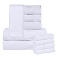 thumbnail image 2 of Superior Aria Turkish Cotton 10-Piece Towel Set, Ultra Soft Heavyweight Towels, White, 2 of 6