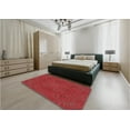 thumbnail image 5 of Ahgly Company Machine Washable Indoor Round Transitional Grapefruit Red Area Rugs, 4' Round, 5 of 7