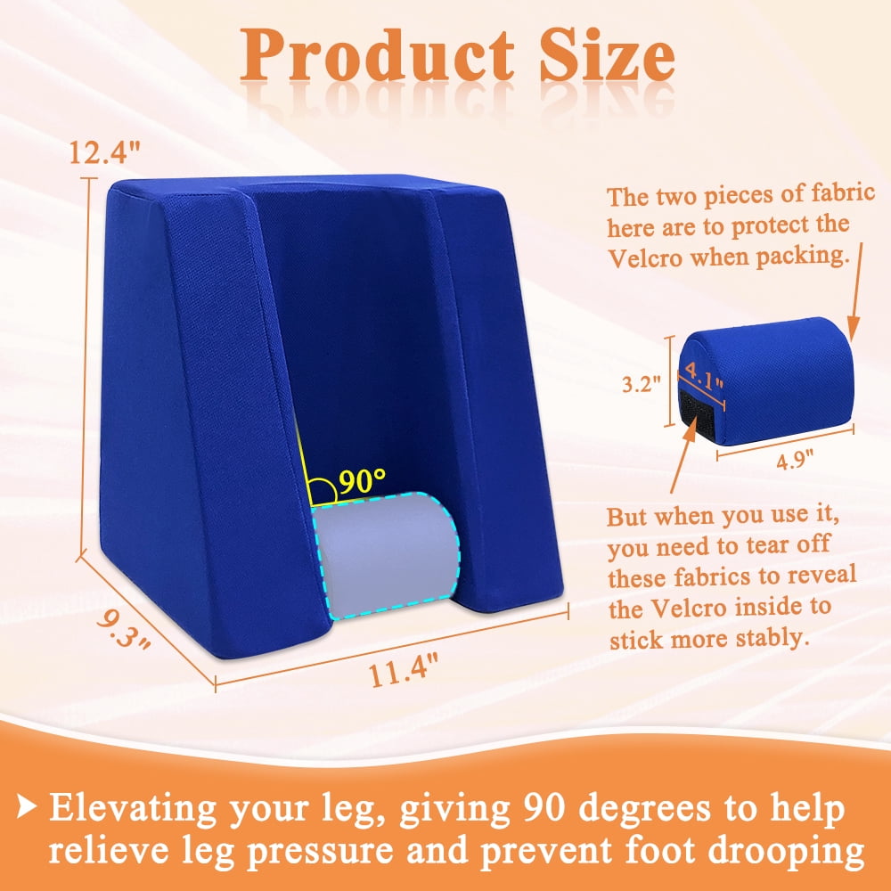 Knee Surgery Pillow Leg Elevation Pillow for After Knee Surgery Acl Recovery Leg Sleeping Knee Pillow Wedge Elevated Leg Pillow Knee Elevation Foam Wedge Ankle Support Pillow for Legs Circulation