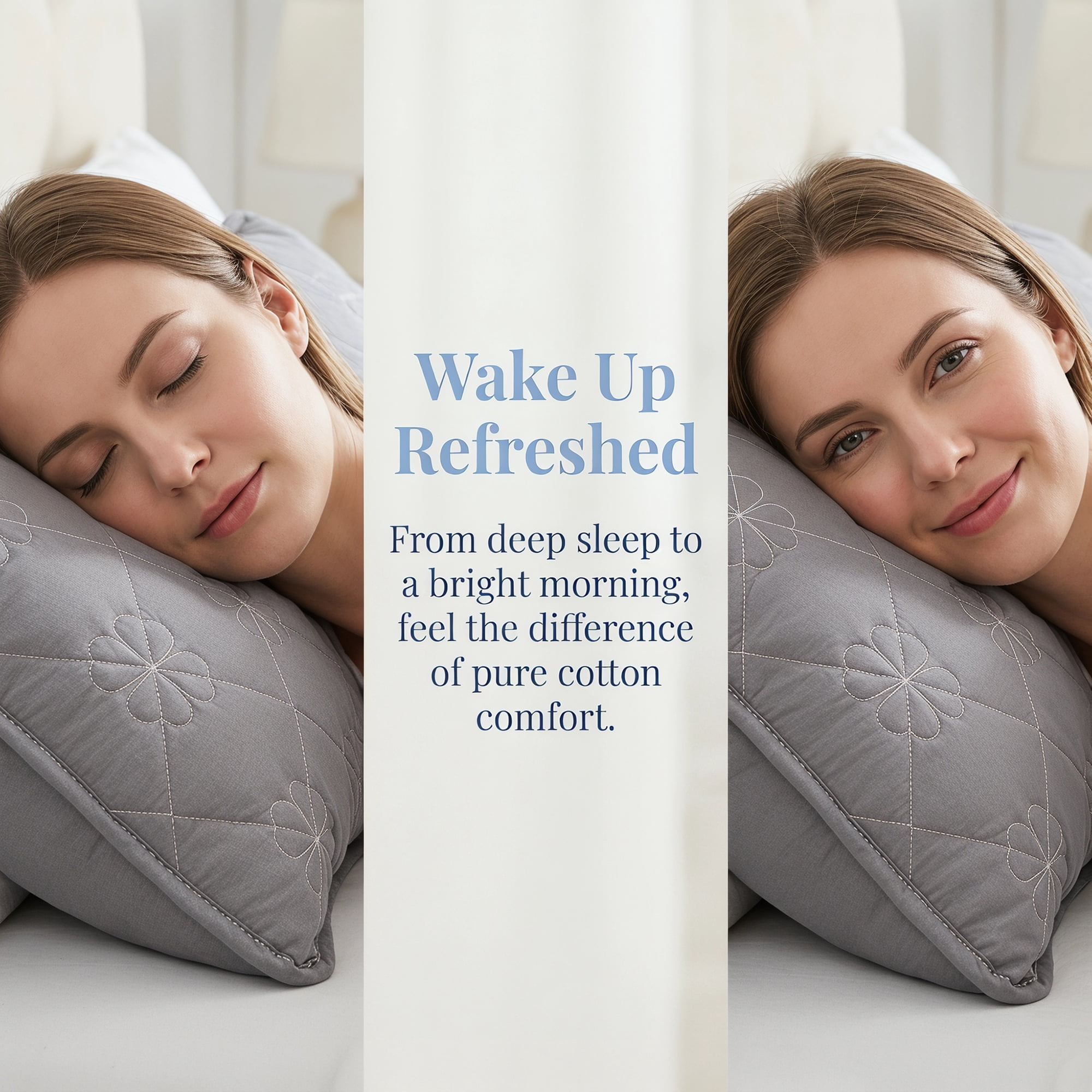 Unique Bargains 1 Pack Polyester Comfortable Quilted Pillow Protector for Home Dark Gray