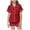 B-Watermelon Red, variant on Womens Pajama Sets Bow-Print Lapel Summer Pajamas Short-Sleeve Shorts Satin Comfortable Pleasure Homewear Set