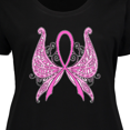 thumbnail image 4 of Inktastic Breast Cancer Awareness with Butterfly Ribbon Words Women's Plus Size T-Shirt, 4 of 5
